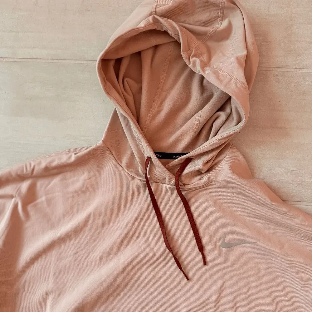 Nike Therma-FIT Sweater Oversized Hoodie Running Jogging XL Light Pink Warm-up